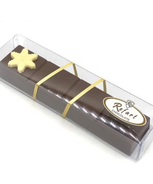 Turrón de chocolate con leche relleno de avellana y galleta - Refart