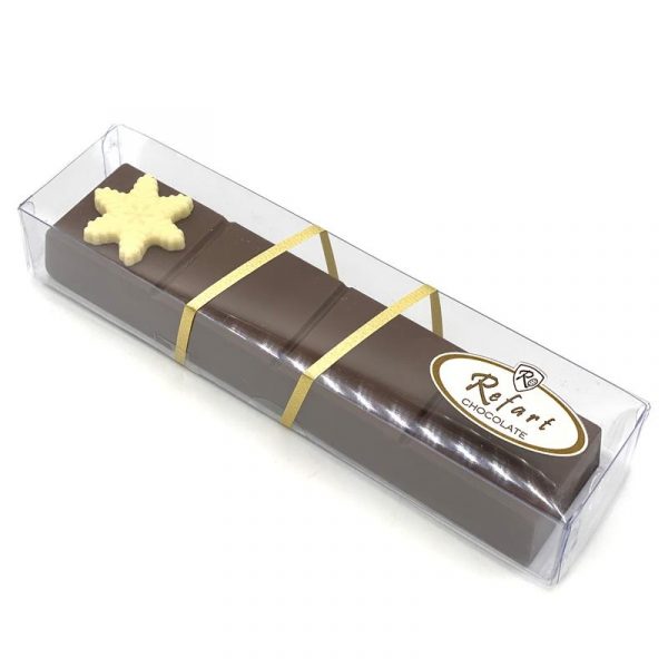Turrón de chocolate con leche relleno de avellana y galleta - Refart