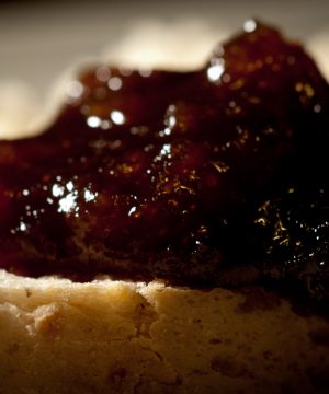 Detalle de la textura de la mermelada extra de pimientos - Fruto del Huerto