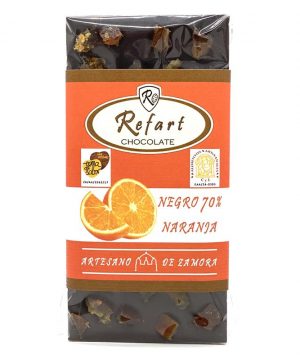 chocolate negro 70% con naranja.