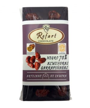 Refart Chocolate Negro 70% con Almendra Garrapiñada